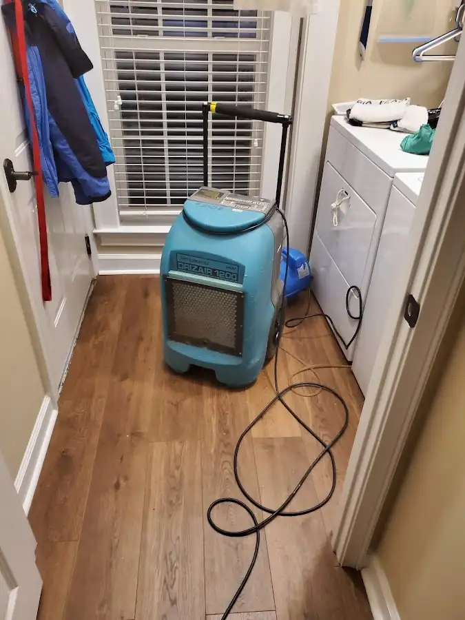 Commercial dehumidifier deployed for Flood Damage Cleanup in North Greenbush